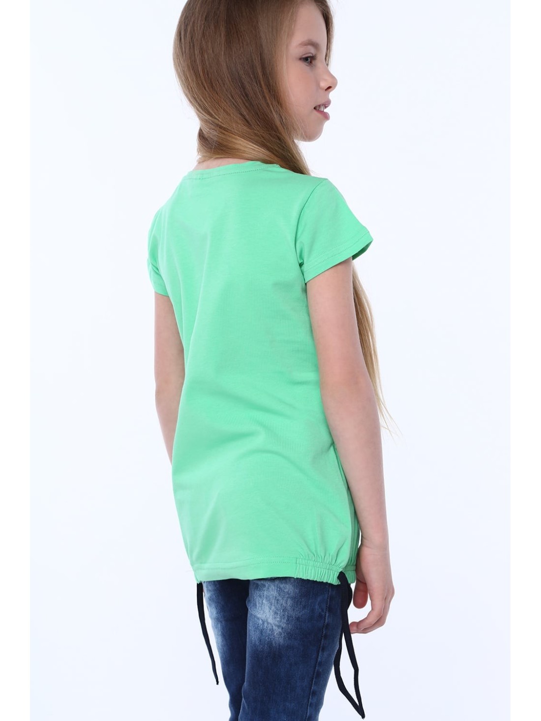 T-shirt with a green mask appliqué NDZ5322 - Online store - Boutique